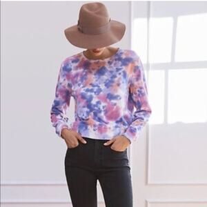 Elizabeth & James Sweatshirt Tie Dye Purple Pink